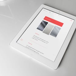 Responsive Website für Atelier Agi auf Tablet