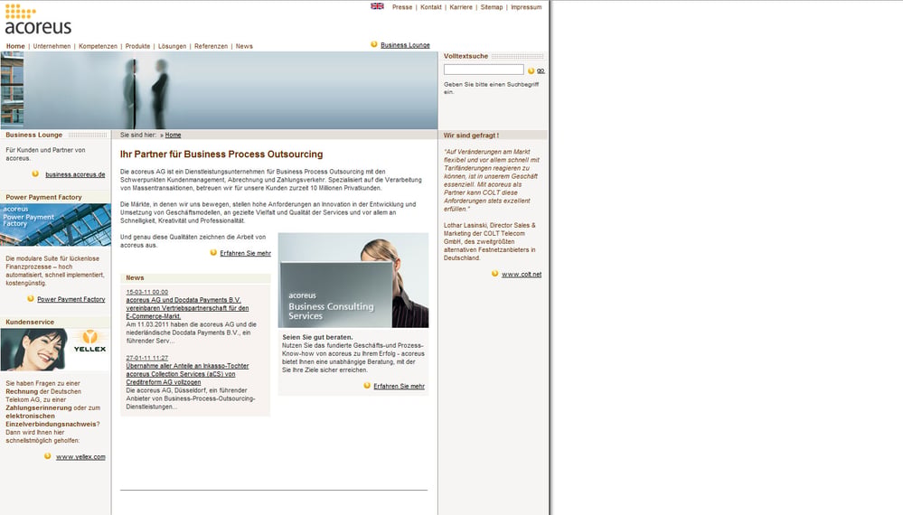 Websiteerstellung – acoreus AG
