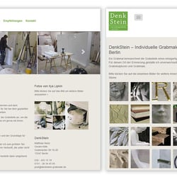 Webdesign für einen Steinbildhauer