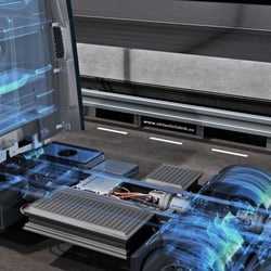 Hoch Volt  Kabelverbindungen in Schwerlast-Elektrofahrzeugen (3D Animation)