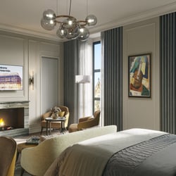 Innenvisualisierung einer luxuriösen Hotelsuiten direkt am Kölner Dom