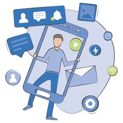 Illustration für „Schule und digitale Demokratie“