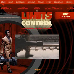 Webseite für den Film „The Limits of Control“