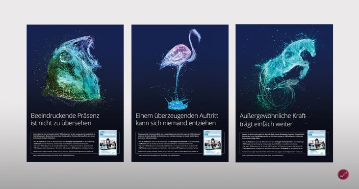 Anzeigen Kampagne für Zeitschrift RW Textilservice