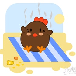 Chicken mit Sonnenbrand