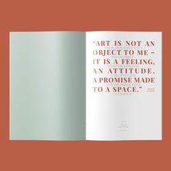 Design und Layout für das Kunstbooklet der Villa Belrose in St. Tropez