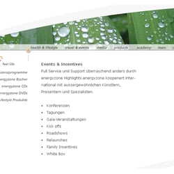 Entwurf für den Relaunch der Website.