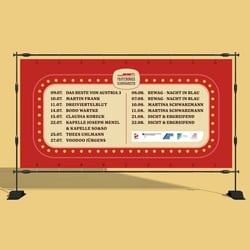 Banner design for the Prüfeninger Schlossgarten