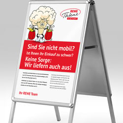 Poster/Kundenstopper –  Rewe-Thieme Supermarkt – Lieferservice