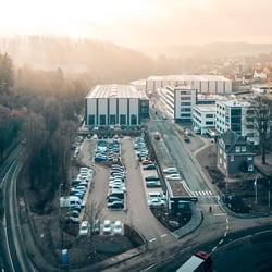 Architekturfotografie, Drohnenfotografie, Luftaufnahme