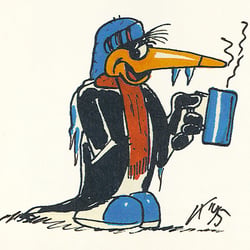 Masktottchen Pinguin zur Weihnachtszeit