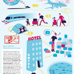 Nach dem Reisefrust, Illustration für die WELT am Sonntag
