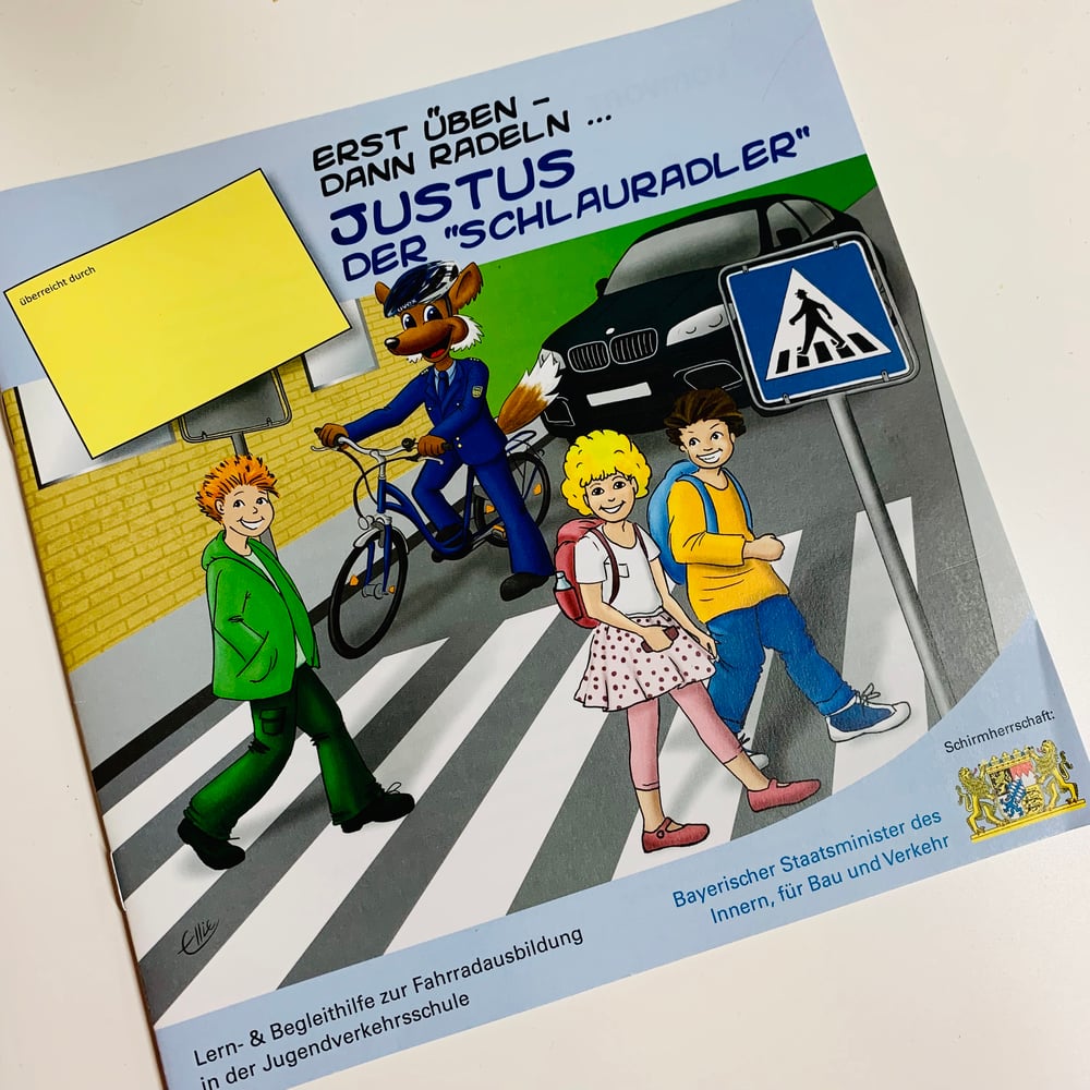 Titelseite „Justus, der Schlauradler“