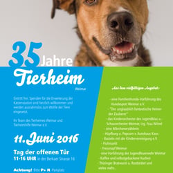 35 Jahre Tierheim – Flyer A2