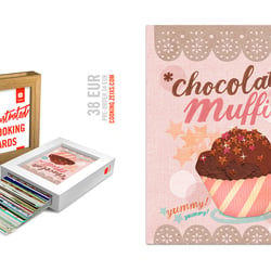 ZEIXS VERLAG / 52 Illustrated Cooking Cards: chocolate muffin