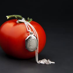 Tomate mit Medaillon