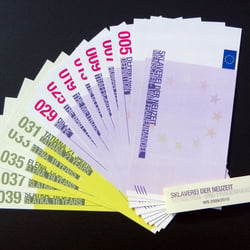 Seitengestaltung in Geldscheinoptik