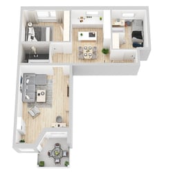 3D-Grundriss.