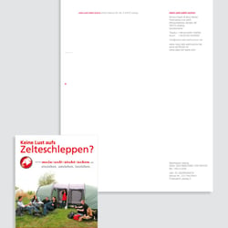 mein-zelt-steht-schon: Gestaltung der Geschäftsausstattung und diverser Werbemittel