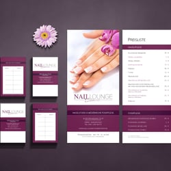 Nail Lounge Briefpapier & Visitenkarte