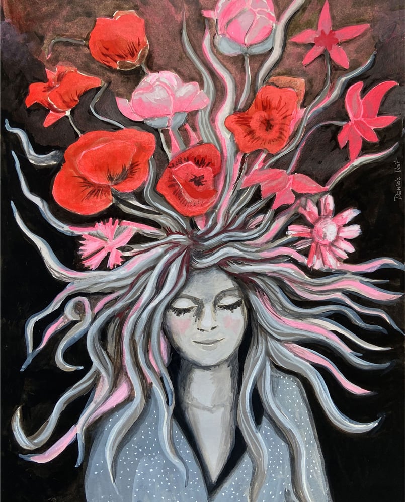 Fancy, für inktober 2020 Gouache
