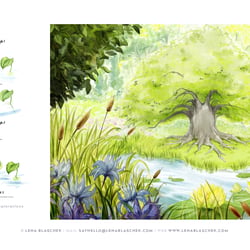 Pitch-Layout und Backgroundpainting basierend auf der Buch-Vorlage „The Butterfly Children“