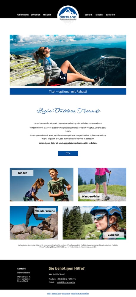 Beispiel Wetter Newsletter