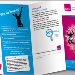 Flyer für KBV Vorsorge-Kampagne J1