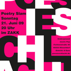 Plakat Poesieschlacht underground meets pop