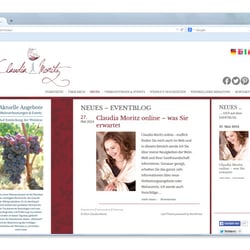 Internetpräsenz „neues“ . Claudia Moritz : http://claudiamoritz.com/de/neues/