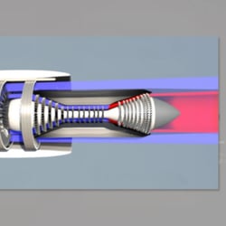 Flugzeugturbine Animation