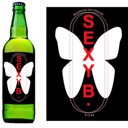 Kunstporojekt Sexy Bar, Berlin  Bieretikette für ein Projekt der Sexy Bar in der Akademie der Künste Berlin