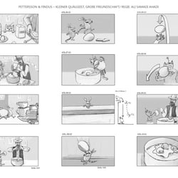 Petersson und Findus Storyboards 1