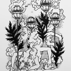Screen printing, “opium demon”