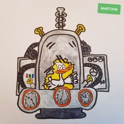 In welchem zeitraum-kontinuum befindet sich jetzt diese Ente?