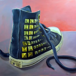 Never without my shoes, Öl auf Malkarton, 100×80cm