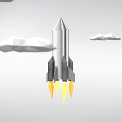 Aluminium-Rakete