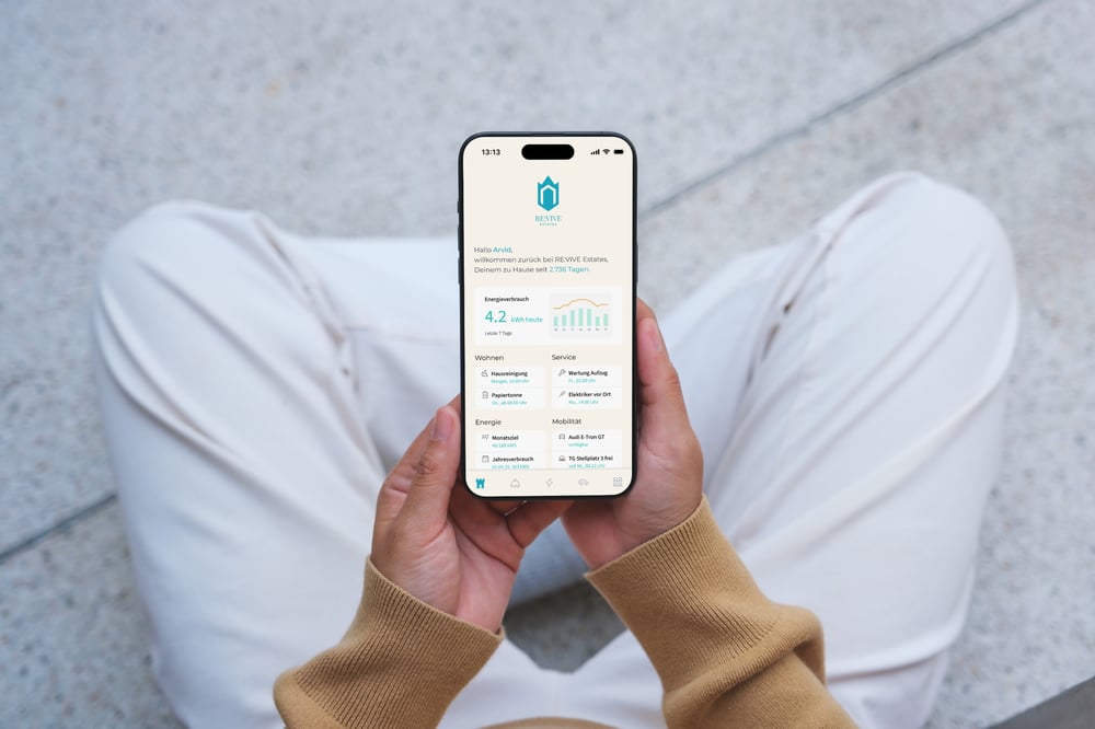 RE:VIVE Estates App Interface – Smart Heritage Living