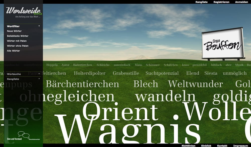 Worte entdecken, aufspüren und selbst einstellen auf der Wortweide