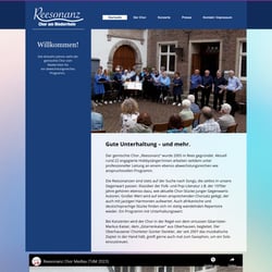 Website des Chores »Reesonanz« (WIX.com)
