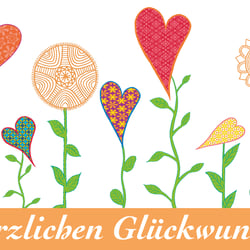 Herzlichen Glückwunsch / Blumengrüsse
