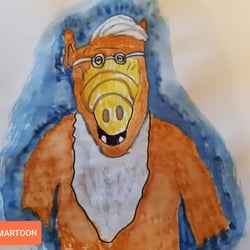 Tag 23: Zum Inktober-Thema Uralt, wollte ich Mal meinen Liebling ALF, als alten Mann/Alien malen.
