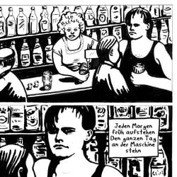 „In der Kneipe zur trockenen Kehle“ Songcomic „Betreten auf eigene Gefahr“ Comics zur Ostdeutschen Punkband Schleimkeim, Venti