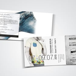 Einladungskarten / Postkarten für ein Messe-Event