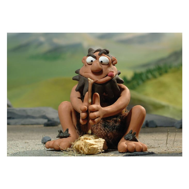 Neandertaler, fertige Figur aus Knete