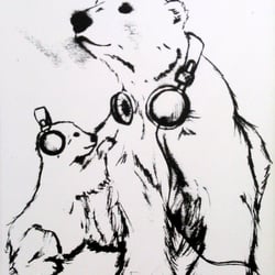 polar music baby [close up] | finelinerzeichnung