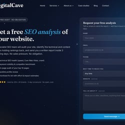 Free SEO analysis page, digitalcave.uk