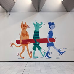 Wandgemälde in der Kunsthalle Kiel