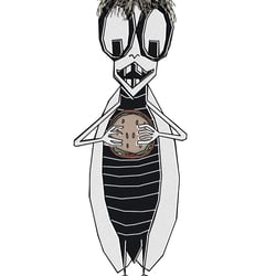 burger and insect