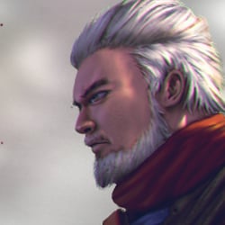 2d conceot art warrior sideview